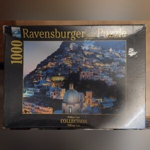 Ravensburger Nighttime Positano Puzzle with Blue and Yellow Hues